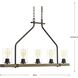 Barnes Mill 5 Light 38 inch Antique Bronze Linear Chandelier Ceiling Light