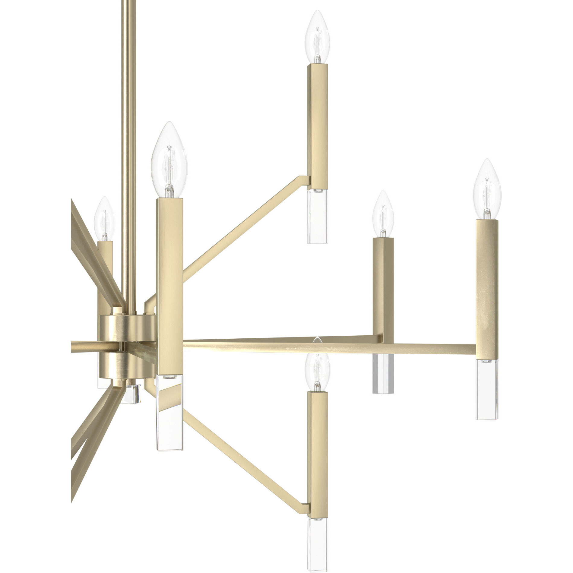 Sunjai 12 Light 40 inch Palm Gold Three Tier Chandelier Ceiling Light
