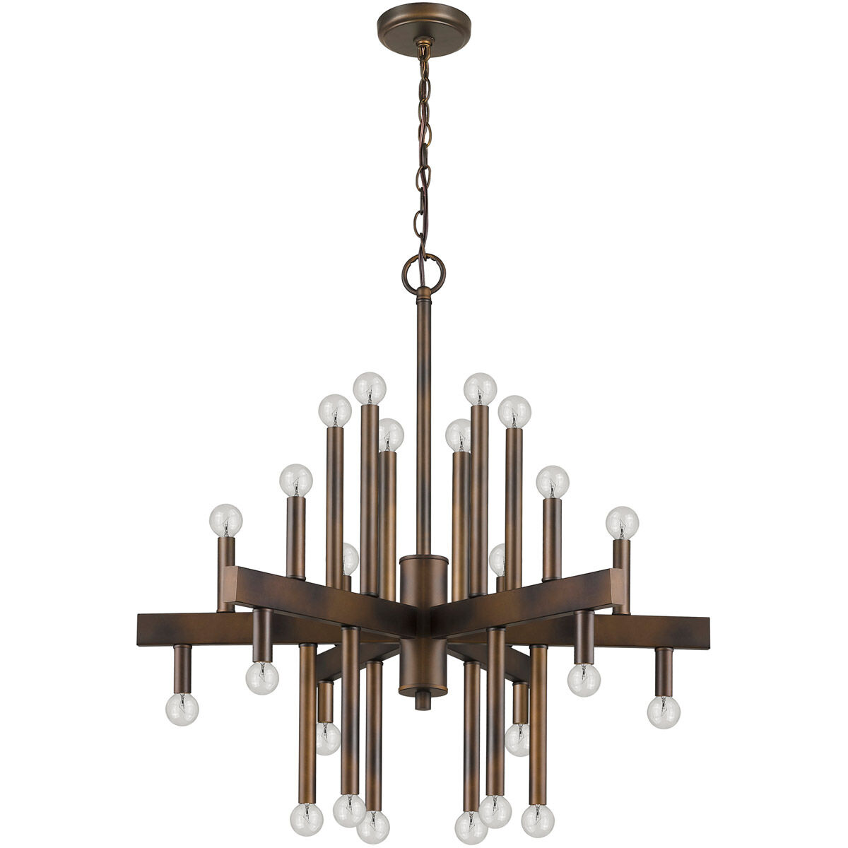Fallon 24 Light 28 inch Oil Rubbed Bronze Chandelier Ceiling Light