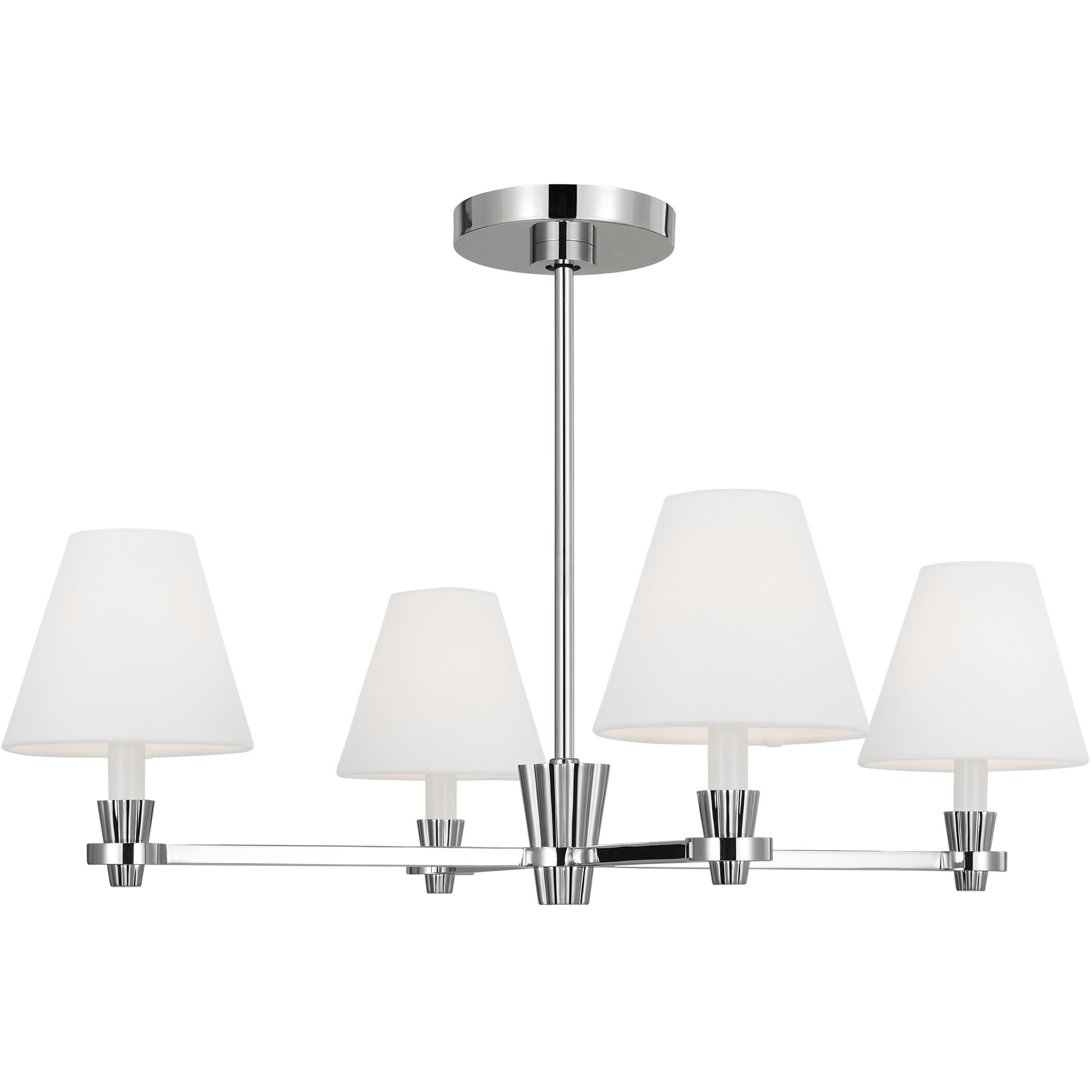 AH by Alexa Hampton Paisley 4 Light 28 inch Polished Nickel Chandelier Ceiling Light