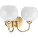 Carisa 2 Light 15 inch Vintage Gold Bath Vanity Wall Light