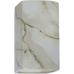 Ambiance 2 Light 7.25 inch Carrara Marble Wall Sconce Wall Light in Incandescent, Large