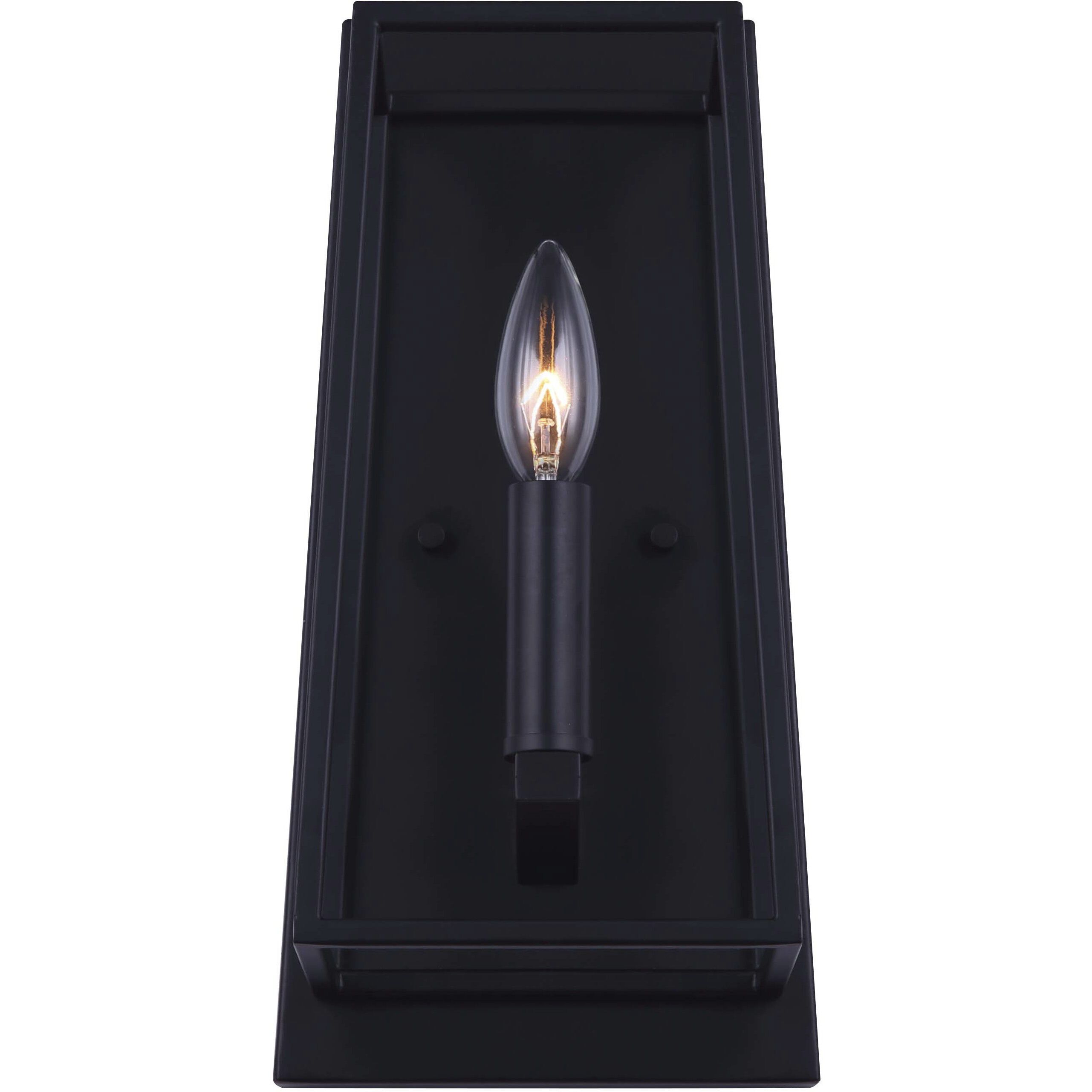 Madison 1 Light 7 inch Brushed Nickel Wall Light in Black