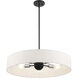 Venlo 5 Light 26 inch Black with Brushed Nickel Accents Pendant Ceiling Light