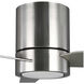 Braden 56 inch Brushed Nickel with Silver/American Walnut Blades Hugger Ceiling Fan, Progress LED