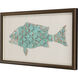 Ocean Wonder Turquoise and Metallic Framed Art