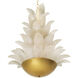 Melrose 8 Light 23.62 inch Antique Brass and Light Smoke Glass Chandelier Ceiling Light