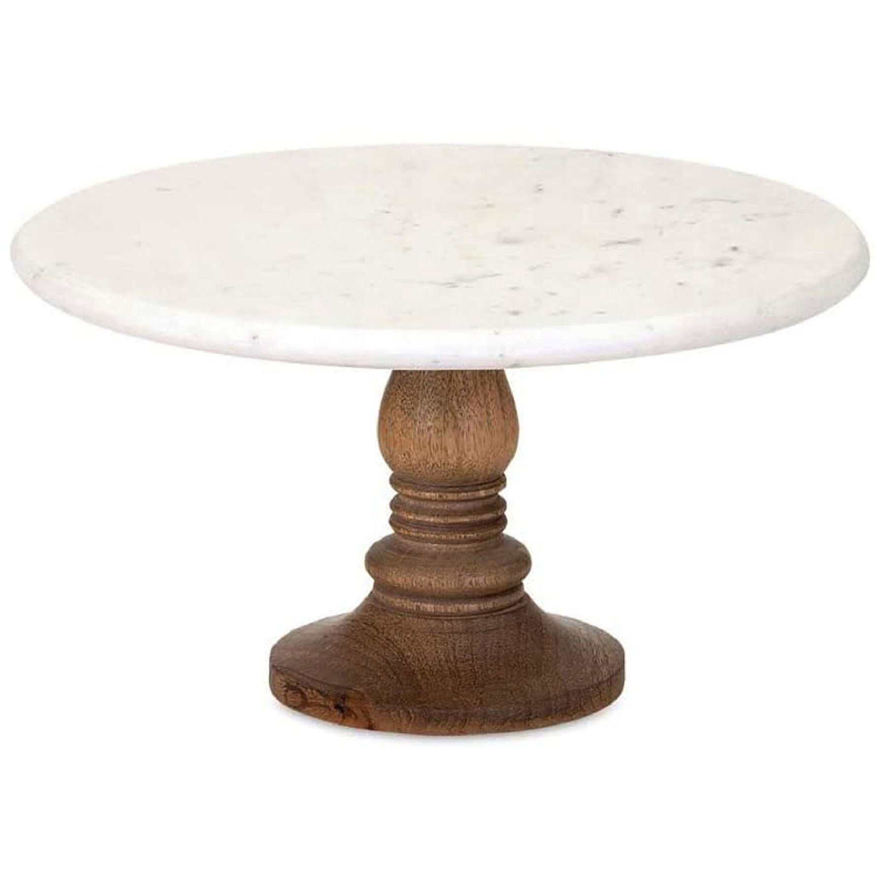 Lissa 12 X 12 inch White/Natural Cake Stand