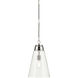 Marsailli 1 Light Polished Nickel Pendant Ceiling Light, Medium