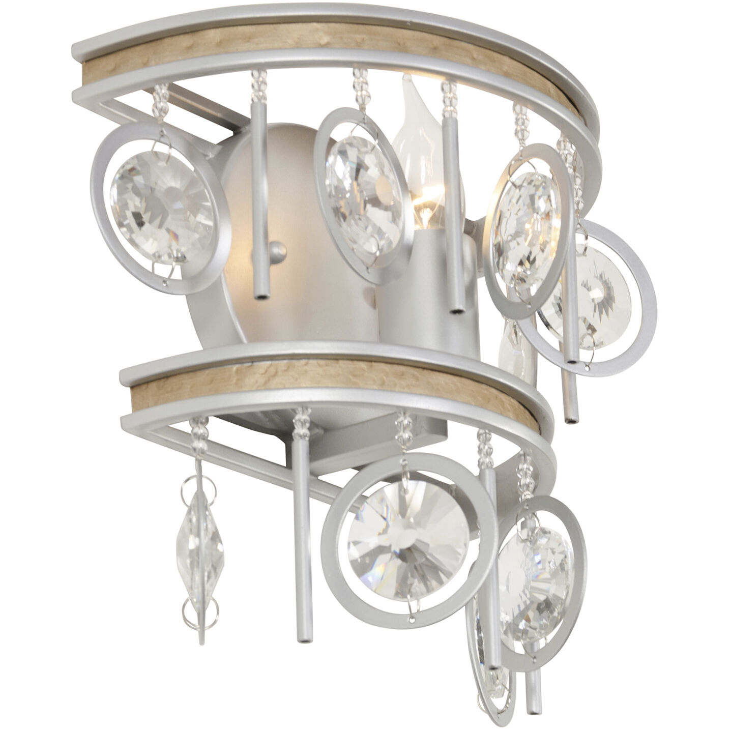 Charmed 1 Light 10 inch Silver and Champagne Mist Sconce Wall Light
