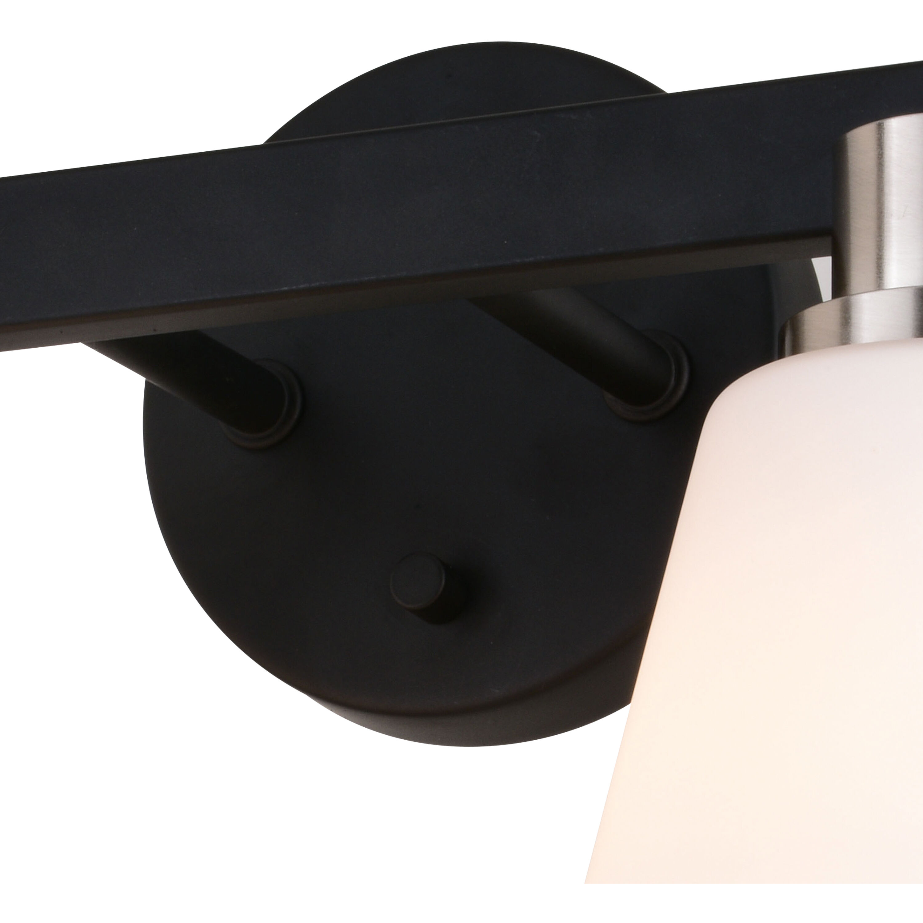 Vermont LED 16 inch Matte Black and Satin Nickel Bathroom Light Wall Light in 2