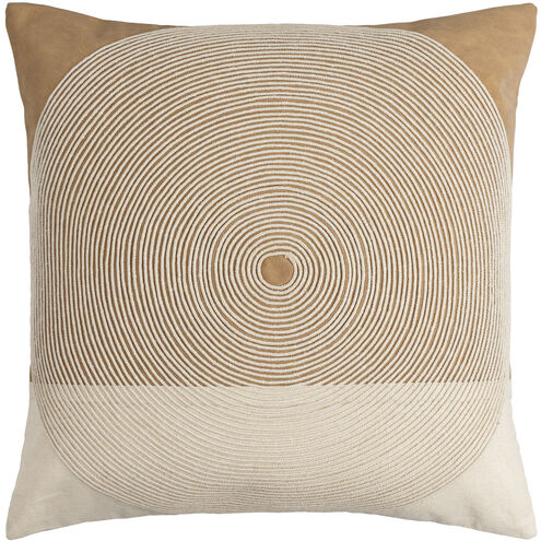 Eternity 22 X 22 inch Beige / Brown Accent Pillow