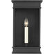 C&M by Chapman & Myers Cupertino 1 Light 10.25 inch Textured Black Outdoor Wall Lantern
