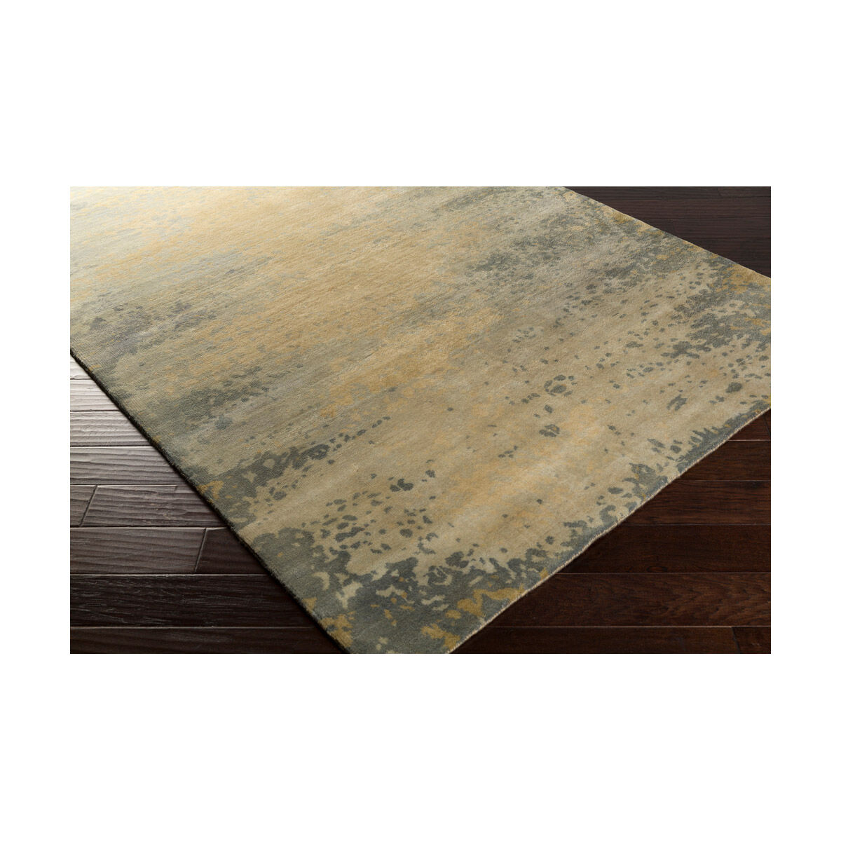 Slice of Nature 36 X 24 inch Light Gray/Khaki/Medium Gray/Tan Rugs, Viscose and Wool