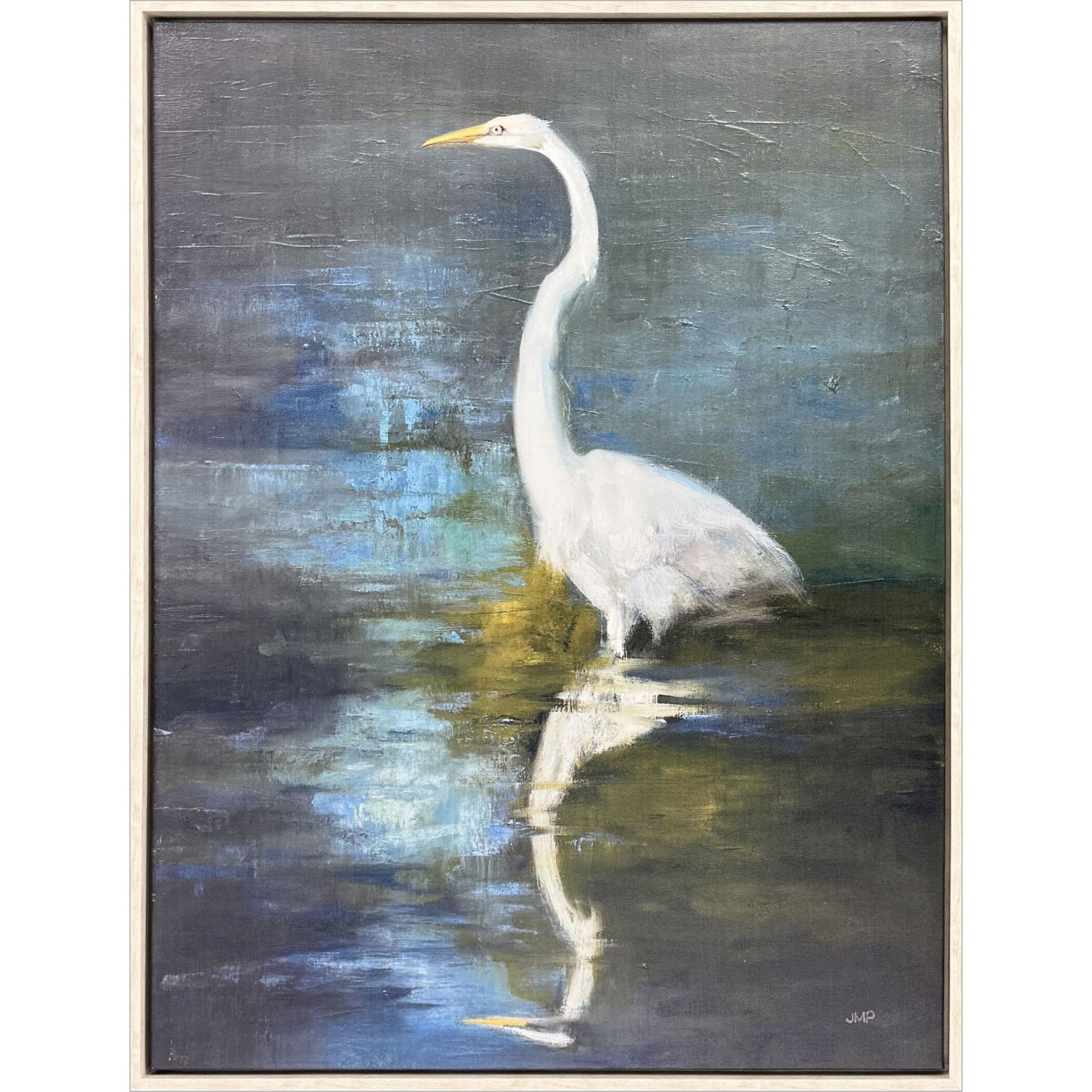 Reflections Blue and Green and Multi and White Canvas