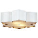 Grand Lotus 2 Light 19 inch Sugar White Flush Mount Ceiling Light