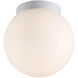 Niveous LED 9 inch White Flush Mount Ceiling Light in 2700K, dweLED
