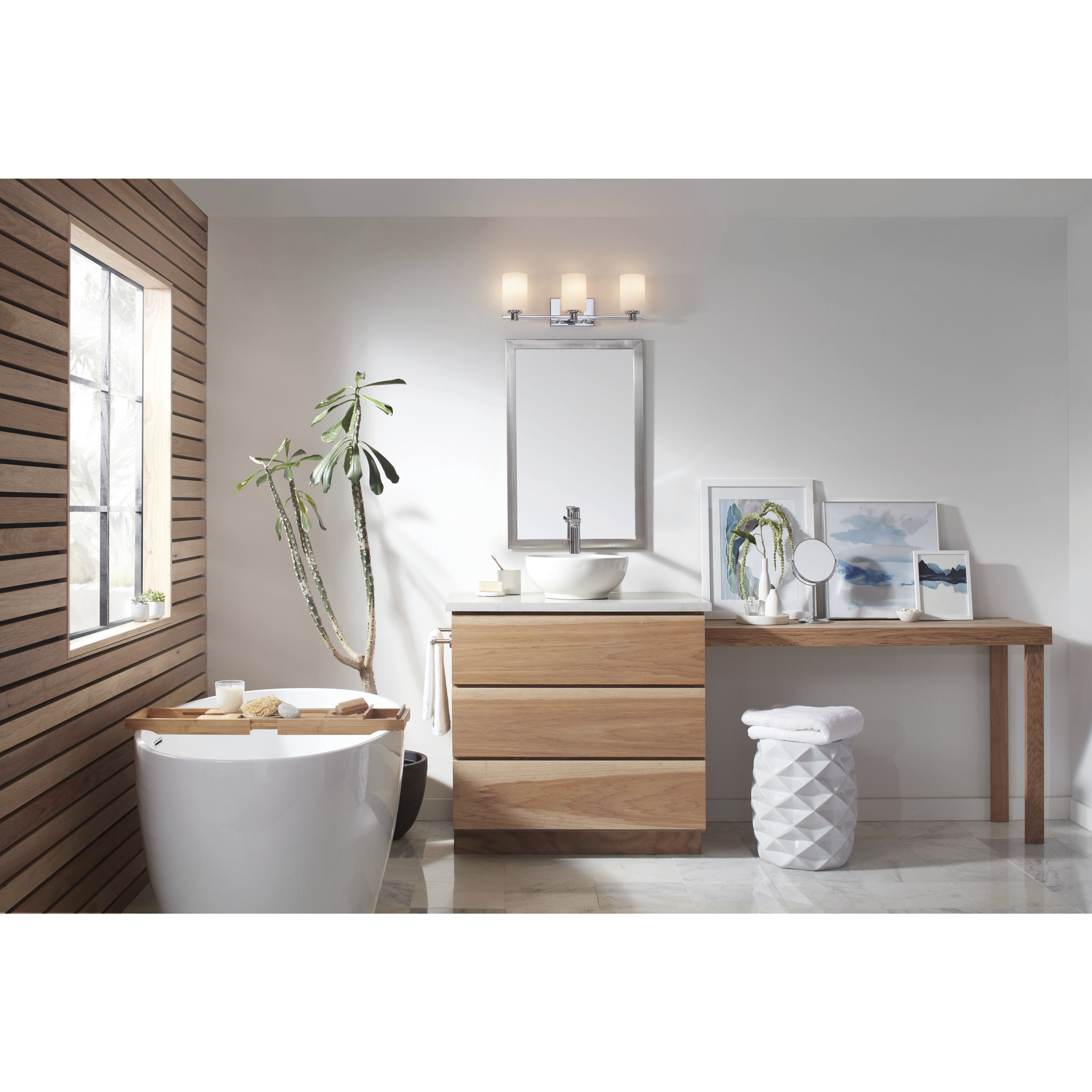 Karlie 3 Light 22.5 inch Chrome Vanity Light Wall Light