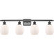 Ballston Eaton 4 Light 36 inch Matte Black Bath Vanity Light Wall Light, Ballston