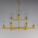 Corona 9 Light 28 inch Satin Brass Multi-Tier Chandelier Ceiling Light in Clear