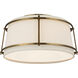 Carrier and Company Callaway LED 12.5 inch Hand-Rubbed Antique Brass Flush Mount Ceiling Light, Small