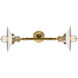 Franklin Restoration Halophane LED 9 inch Brushed Brass Bath Vanity Light Wall Light in Matte White Halophane Glass, Franklin Restoration