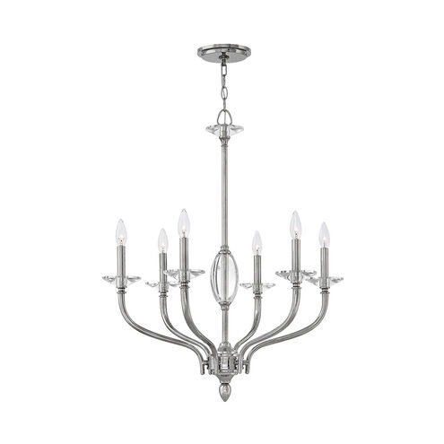 Surrey 6 Light 28 inch Polished Nickel Chandelier Ceiling Light