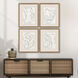Linear Composition Green and Beige and Multi and Neutral Framed Art