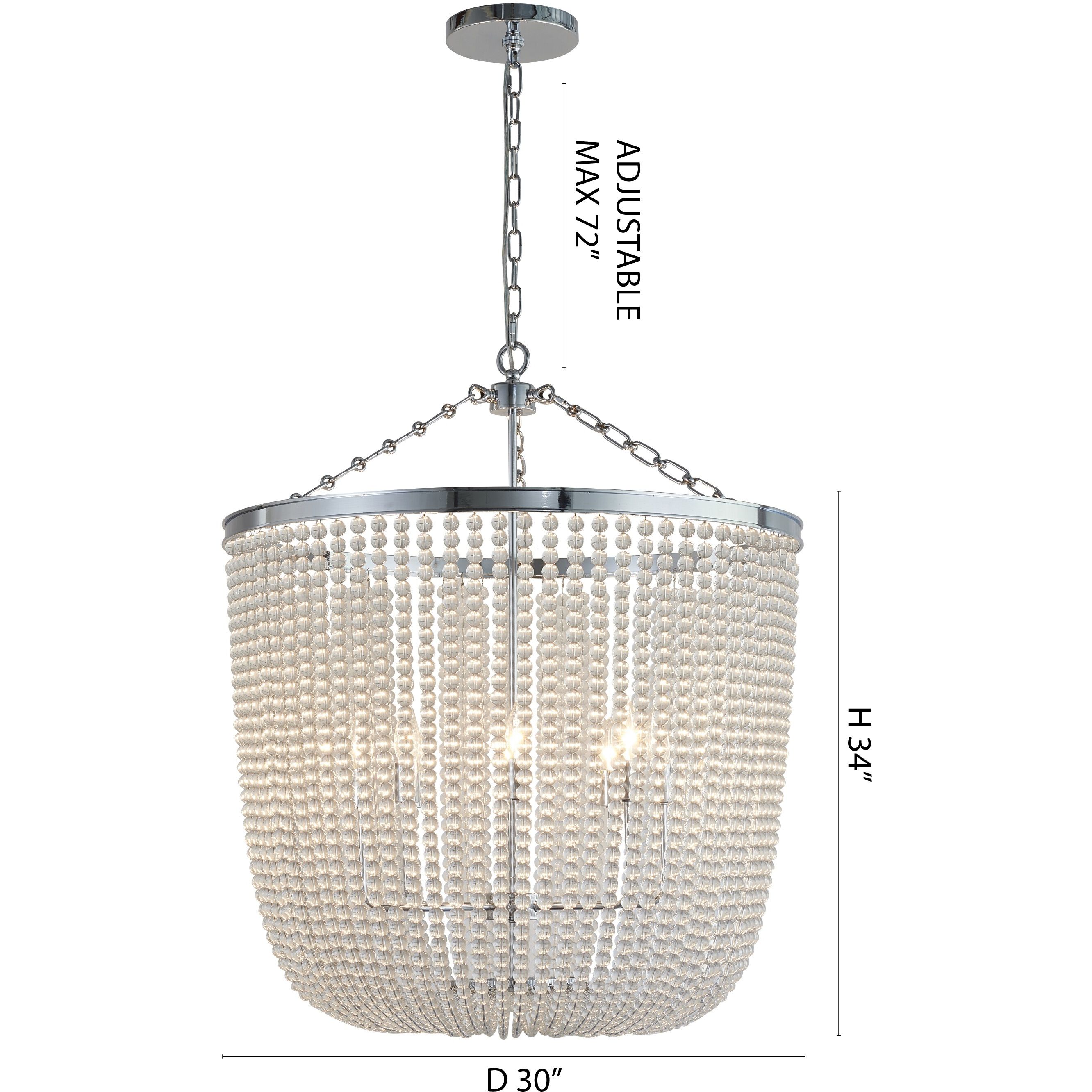 Canada LED 30 inch Chrome Chandelier Ceiling Light