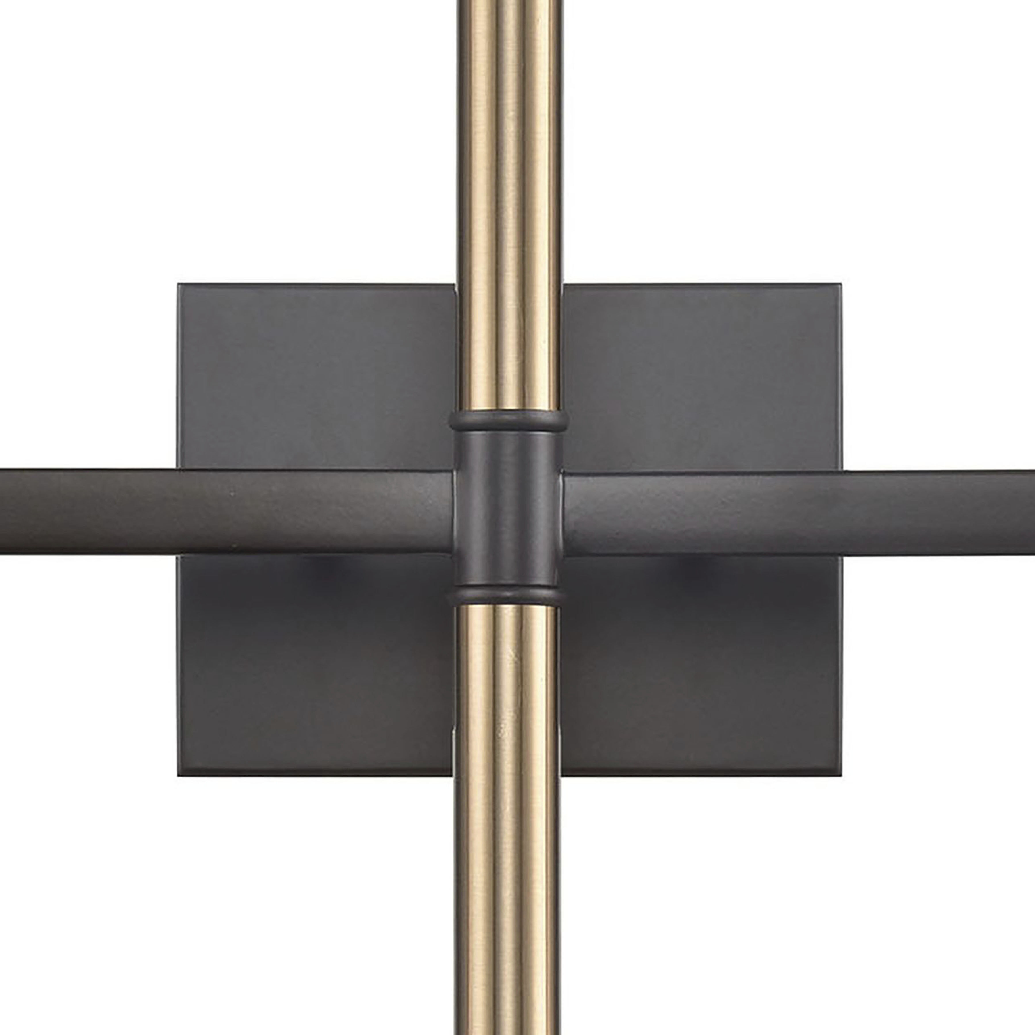 Notre Dame 6 Light 19 inch Oil Rubbed Bronze and Gold Bath Bar Wall Light