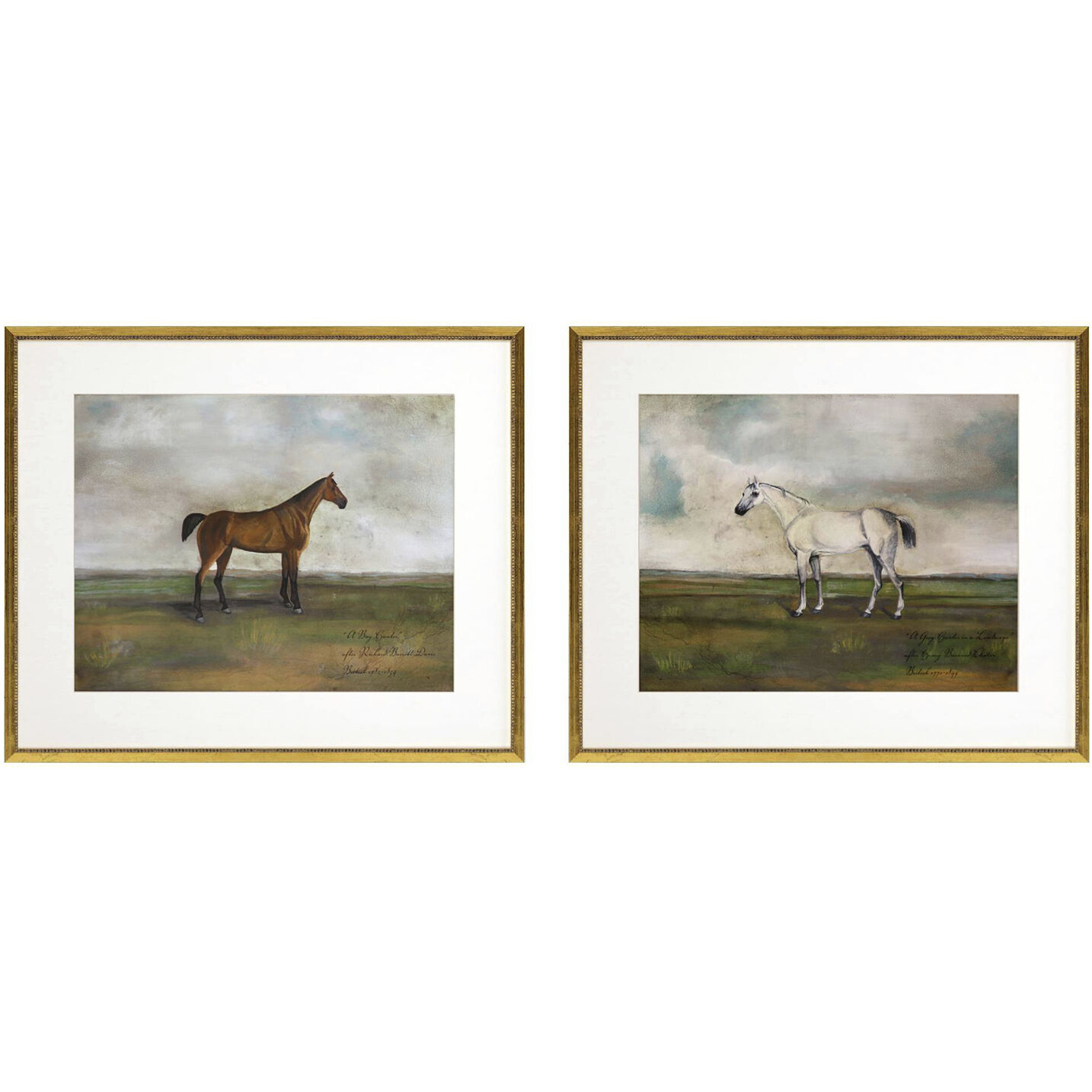 Equestrian Multi and Beige and Brown and Green Framed Art