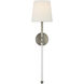 Suzanne Kasler Camille 1 Light 7.5 inch Antique Nickel Tail Sconce Wall Light in Linen, Large