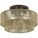 Florell 3 Light 15 inch English Bronze Semi Flush Mount Ceiling Light, Large