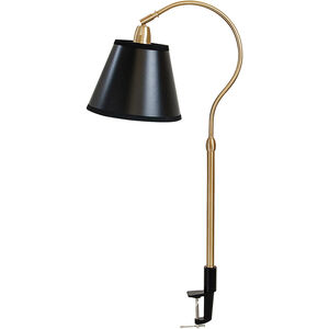 Aria 17 inch 100.00 watt Weathered Brass Clip-On Table Lamp Portable Light
