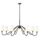 Gianna 8 Light 60.25 inch Matte Black Chandelier Ceiling Light