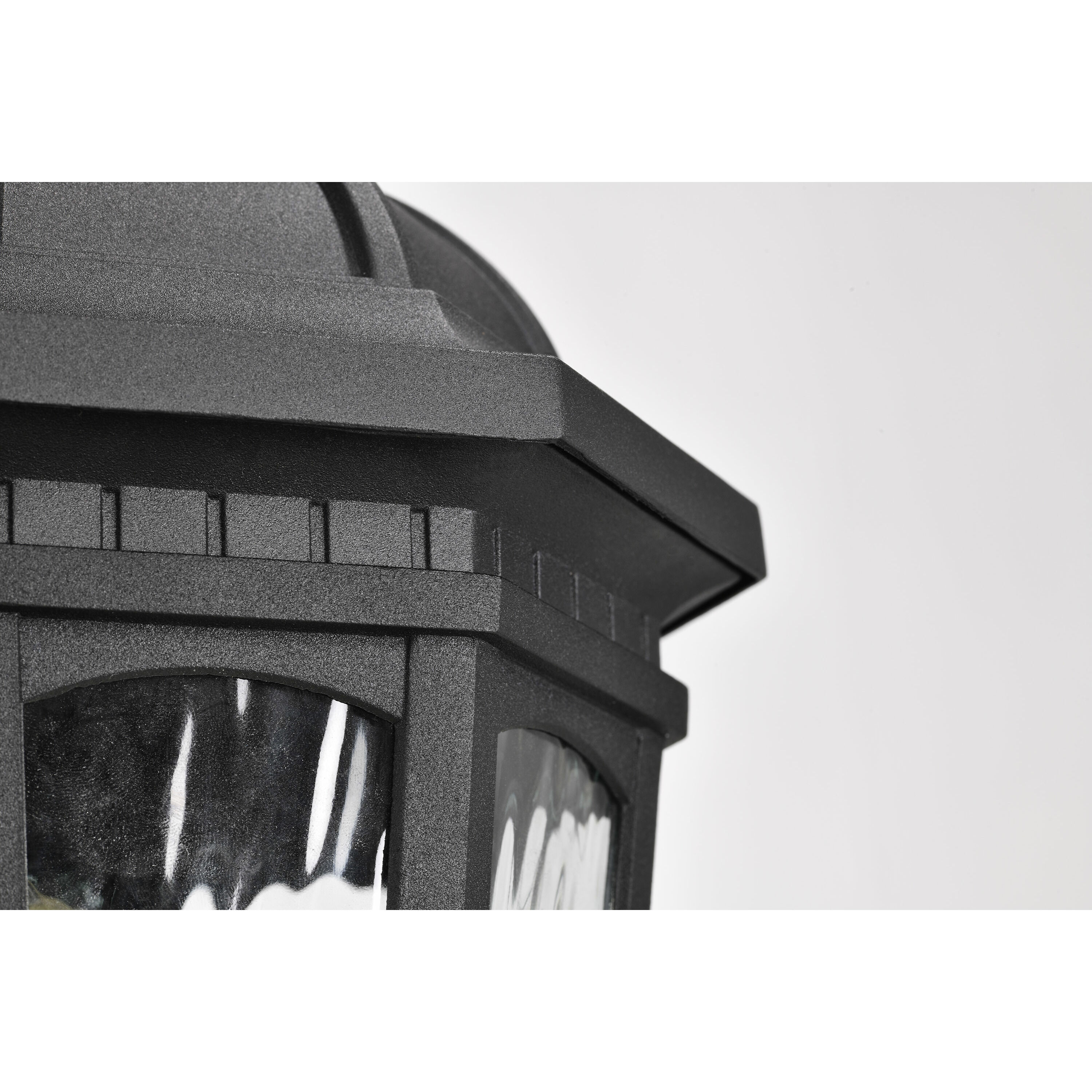 East River 20 inch Matte Black Post Lantern