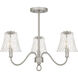 McKinney 3 Light 21.75 inch Brushed Nickel Semi-Flush Mount Ceiling Light, Extra Large