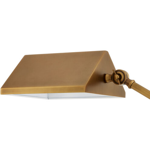 Repertoire 20.5 inch 7.00 watt Antique Brass and White Desk Lamp Portable Light