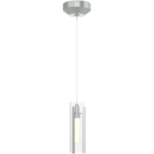 Exos Glass 1 Light 3.46 inch Vintage Platinum Mini Pendant Ceiling Light in Clear