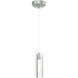 Exos Glass 1 Light 3.46 inch Vintage Platinum Mini Pendant Ceiling Light in Clear