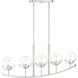 Spyglass 5 Light 40 inch Satin Platinum Chandelier Ceiling Light