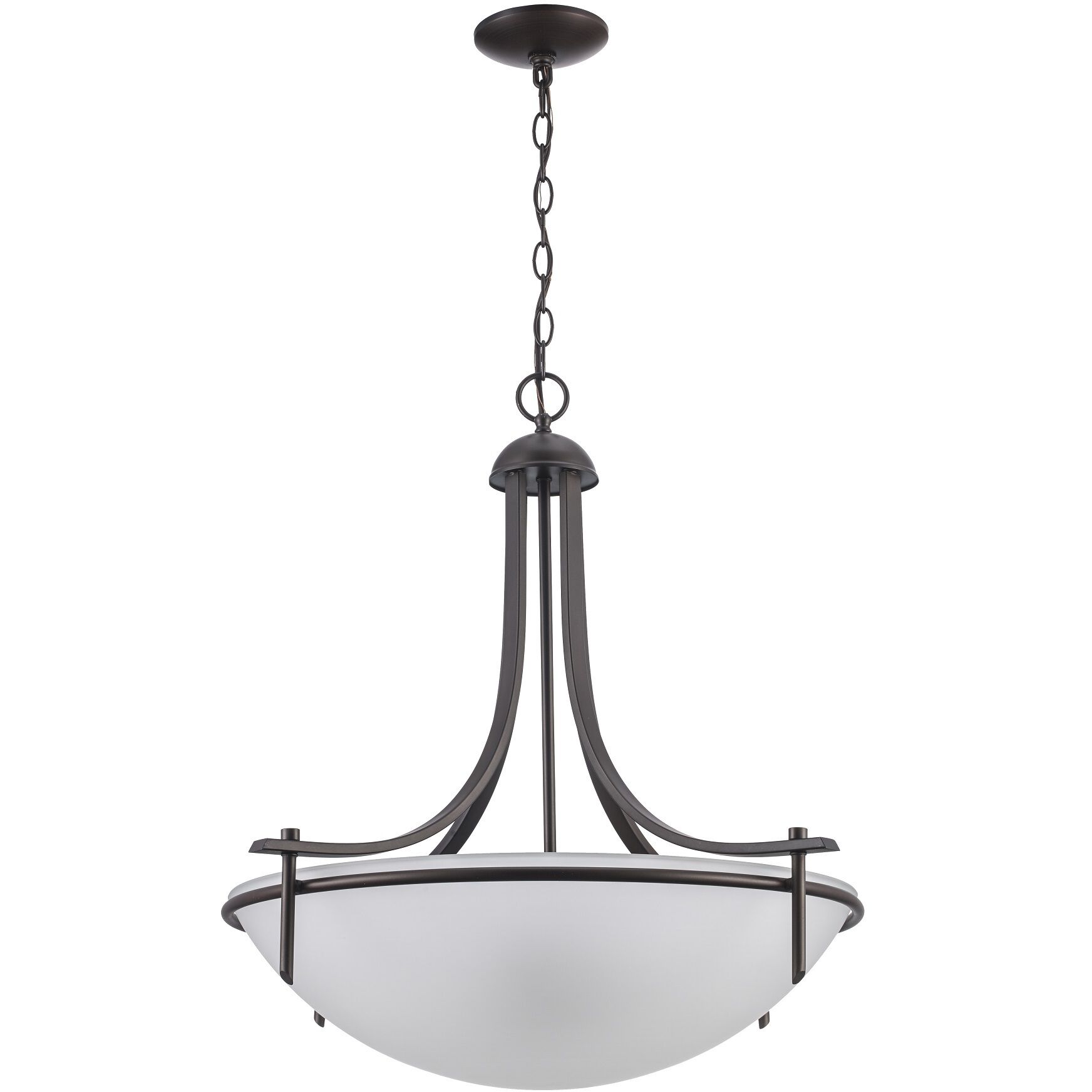 Vitalian 3 Light 26 inch Rubbed Oil Bronze Pendant Ceiling Light in Frosted