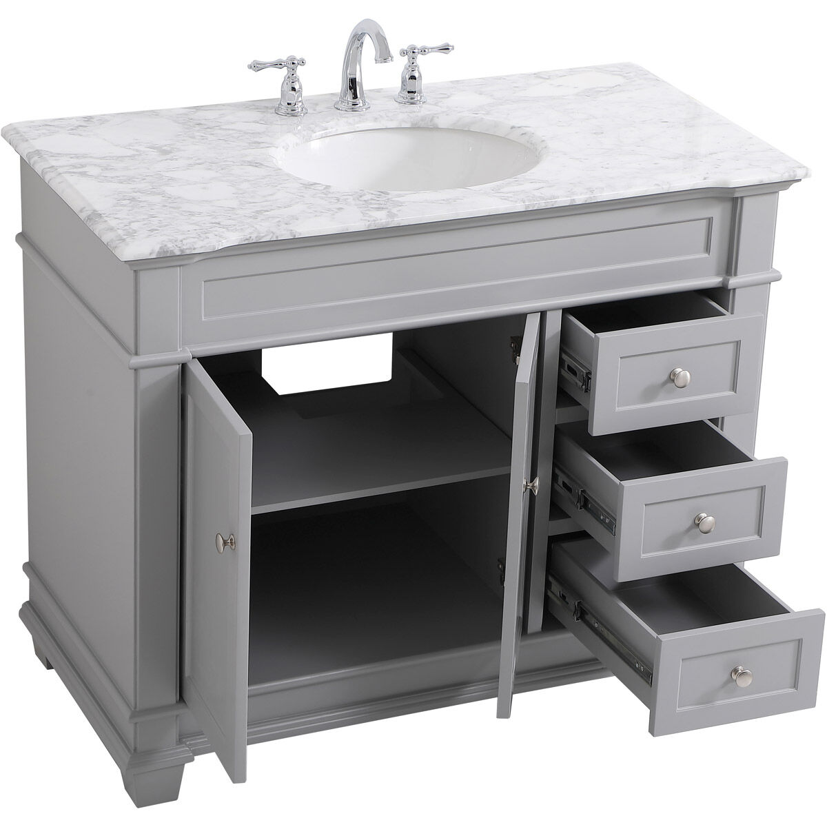 Wesley 42 X 22 X 35 inch Grey Vanity Sink Set