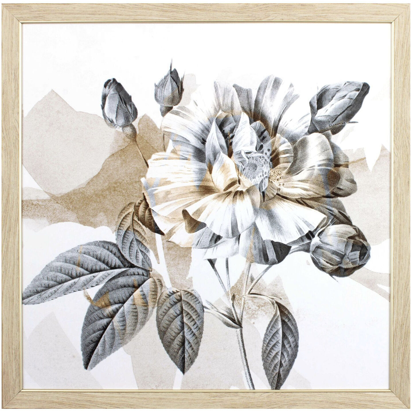 Graceful Garden Neutral and Brown Framed Art, Propac