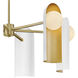 Zuri 6 Light 30 inch Lacquered Brass with Satin Off-White Chandelier Ceiling Light in Lacquered Brass and Satin Off-White