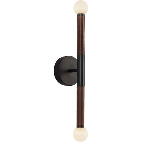 Alora Mood Arden LED 2.38 inch Matte Black Bath Vanity Light Wall Light