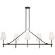Bellforge 5 Light 51 inch Legacy Brass and Dark Bronze Linear Chandelier Ceiling Light