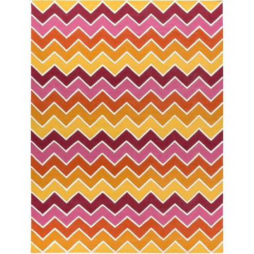 Blox 132 X 96 inch Mustard, Bright Pink, Burnt Orange, Garnet, Ivory Rug