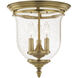 Legacy 3 Light 12 inch Antique Brass Flush Mount Ceiling Light