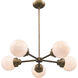 Portsmith 5 Light 30 inch Raw Brass Chandelier Ceiling Light